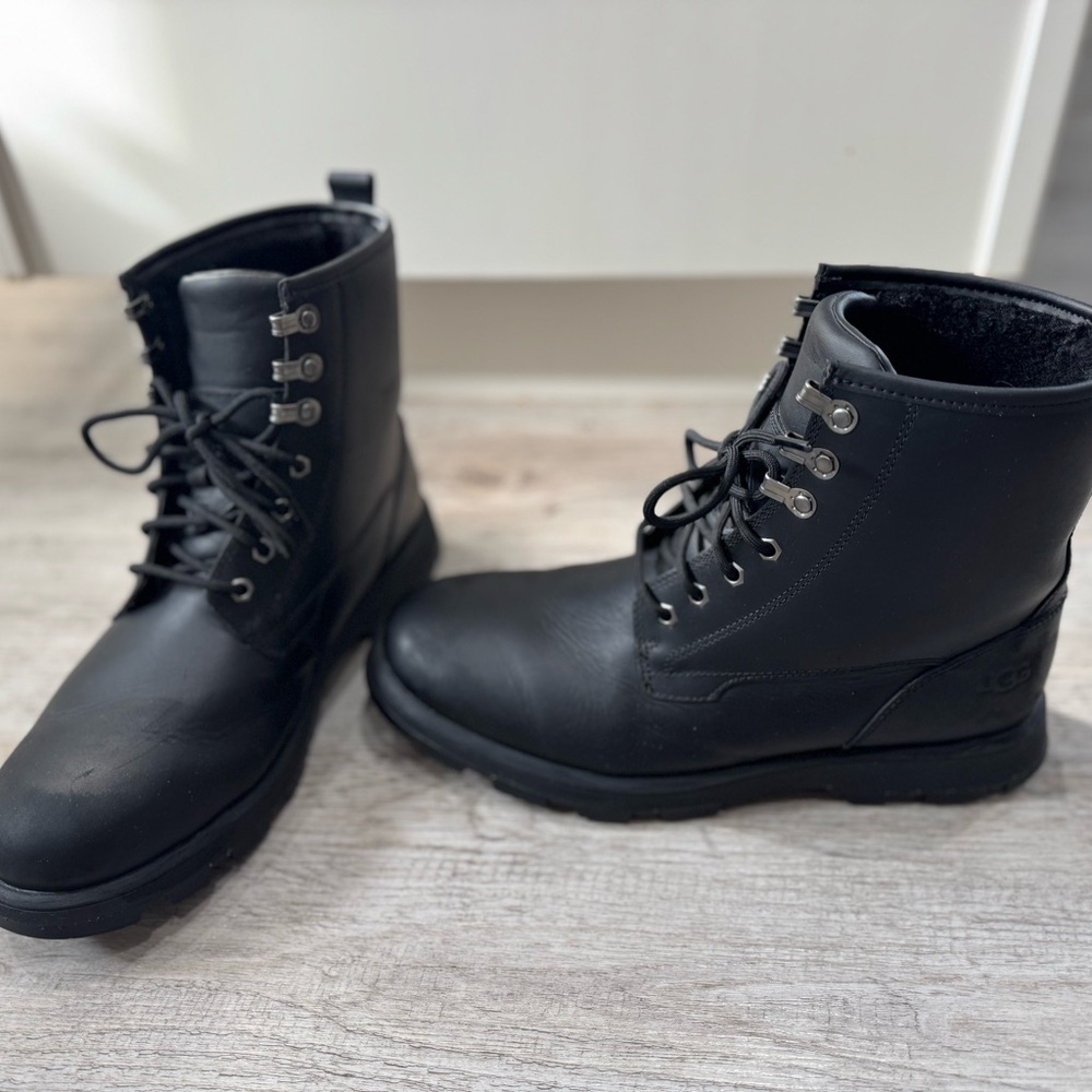 UGG Men's Black Leather Boots